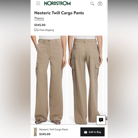 Theory Twill Cargo Pant - Picture 3 of 9